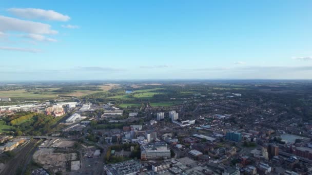 Most Beautiful Aerial Footage Central Bedford City England Metraje Del — Vídeos de Stock