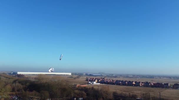 Ngiltere Nin Bedford Şehrinin Hava Görüntüsü Nın Kamerası Ile Nisan — Stok video