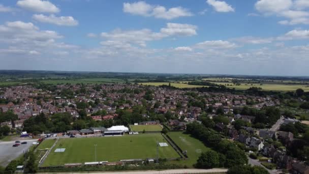 Luchtfoto Van British Countryside Village Barton Clay Bedfordshire Nabij Luton — Stockvideo