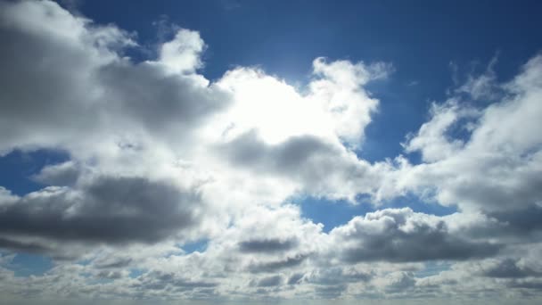 Mooiste Hemel Met Dramatische Wolken Boven Luton City England — Stockvideo