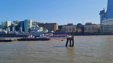 River Thames Merkez Londra. Görüntü 4 Haziran 2023 'te kaydedildi.