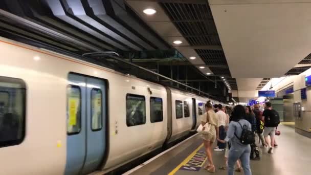 Train Metro Railway Station Central London Capital City England Grande — Video