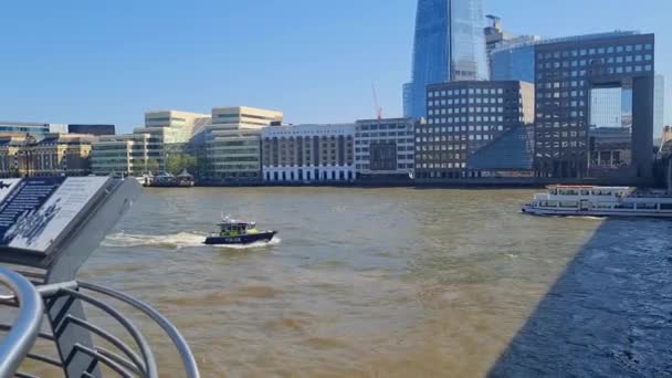 River Thames Centre Londres Les Images Ont Été Prises Juin — Video