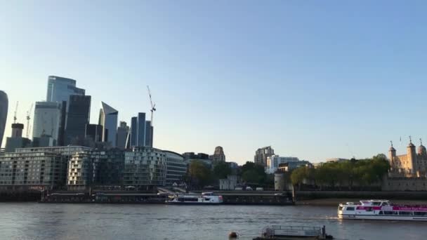 River Thames Central London Filmación Fue Capturada Junio 2023 — Vídeos de Stock