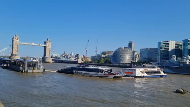 River Thames Central London Záběry Byly Pořízeny Června 2023 — Stock video