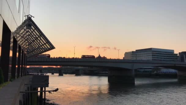 Река Темза Центральный Лондон Видеозапись Сделана Июня 2023 Года — стоковое видео