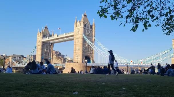 Widok Dzienny Tower Bridge London Bridge Central London Capital City — Wideo stockowe