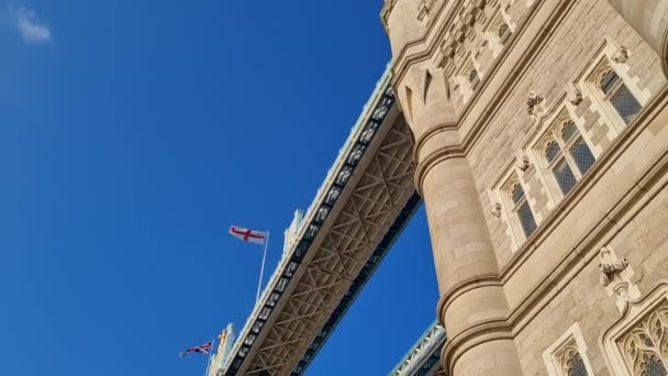 Daytime View Tower Bridge London Bridge Central London Capital City — Vídeo de Stock