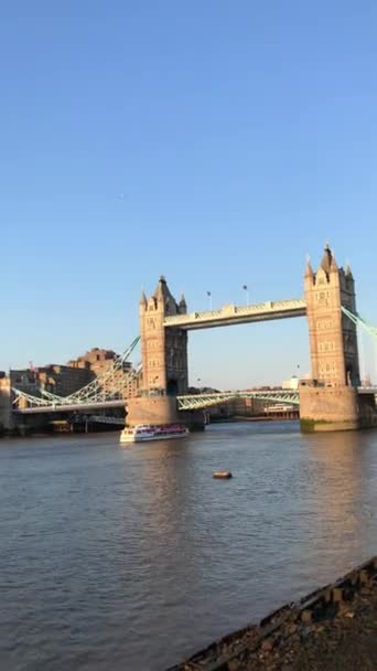 Widok Dzienny Tower Bridge London Bridge Central London Capital City — Wideo stockowe