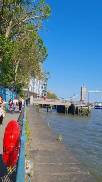 Daytime View Tower Bridge London Bridge Central London Capital City — Vídeo de Stock