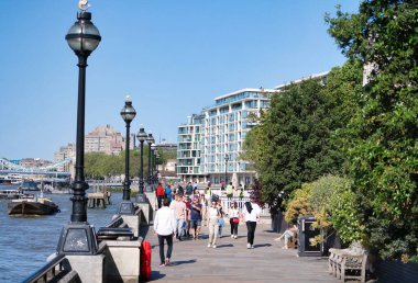 İngiltere 'nin orta Londra kenti Thames nehrinin kıyısında 4-Haziran-2023 tarihleri arasında 