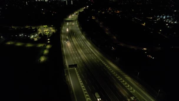 Britské Dálnice Vysokoúhlé Záběry Byly Zachyceny Droneovou Kamerou Června2023 Letecký — Stock video