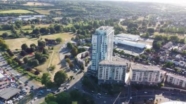 Gorgeous Aerial View of Hemel Hempstead England UK Town of England