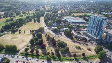 Gorgeous Aerial View of Hemel Hempstead England UK Town of England