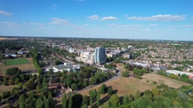 Gorgeous Aerial View of Hemel Hempstead England UK Town of England
