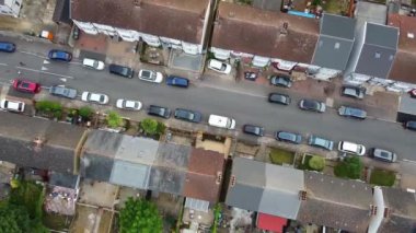 İngiltere 'nin Günbatımında En İyi Hava Görüntüsü, Yavaş Hareket Görüntüsü, Birleşik Krallık Luton Şehir Merkezi