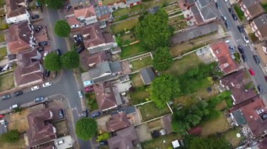 İngiltere 'nin Günbatımında En İyi Hava Görüntüsü, Yavaş Hareket Görüntüsü, Birleşik Krallık Luton Şehir Merkezi