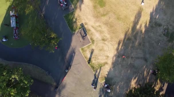 Meilleure Vue Aérienne Ville Britannique Angleterre Coucher Soleil Slow Motion — Video