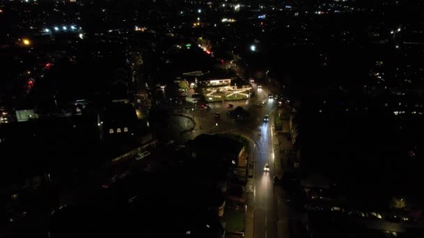Aerial View Lighted British City Bonfire Night Fireworks Night Guy — Αρχείο Βίντεο