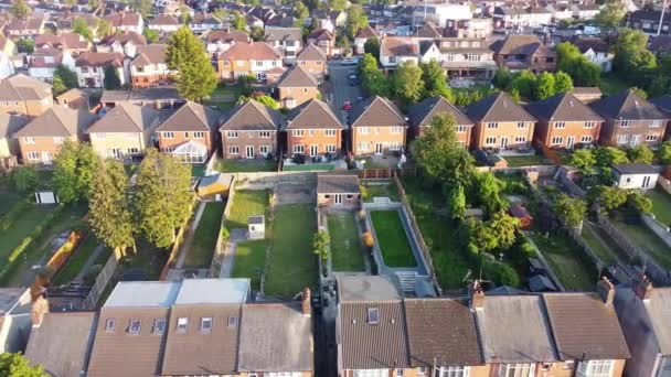 High Angle View Luton Residential District Tijdens Zonsondergang Werd Beeld — Stockvideo