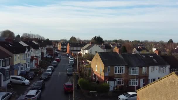 High Angle View Central Luton City Buildings Sunset Beautiful Footage — Vídeo de Stock