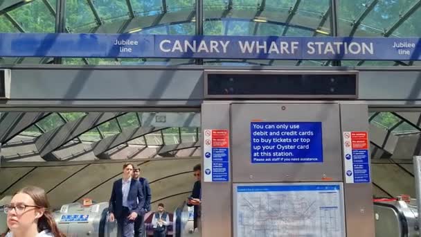 Zug Und Bahn Station Central London Capital City England Großbritannien — Stockvideo