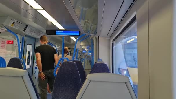 Train Voyage Londres City England Royaume Uni Capture Écran Prise — Video