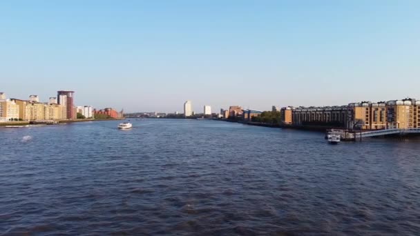 River Thames Central London Během Západu Slunce Záběry Byly Pořízeny — Stock video
