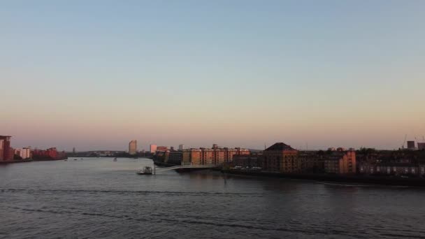 River Thames Central London Sunset Запись Сделана Июня 2023 Года — стоковое видео