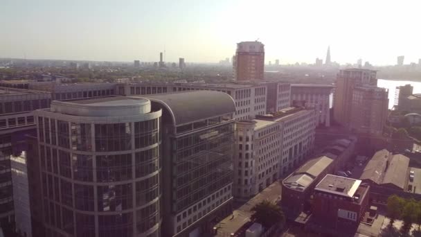 Άποψη Των Κτηρίων Canary Wharf Στο Central London City Της — Αρχείο Βίντεο