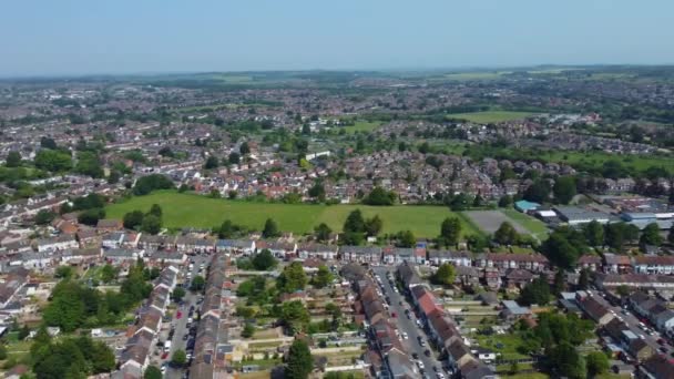 Luftaufnahme Von Wohngebäuden Und Häusern Luton City Großbritannien — Stockvideo