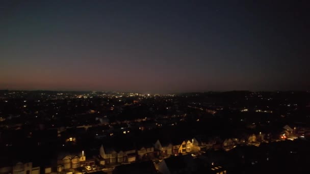 Time Lapse 360 Vista Ciudad Central Luton Inglaterra Durante Puesta — Vídeos de Stock