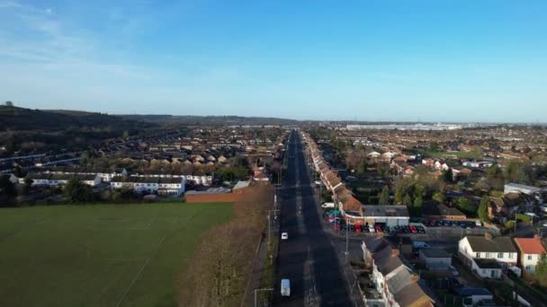 Ngiltere Nin Merkez Dunstable Kasabasının Hava Görüntüsü Görüntüler Nın Kamerasıyla — Stok video