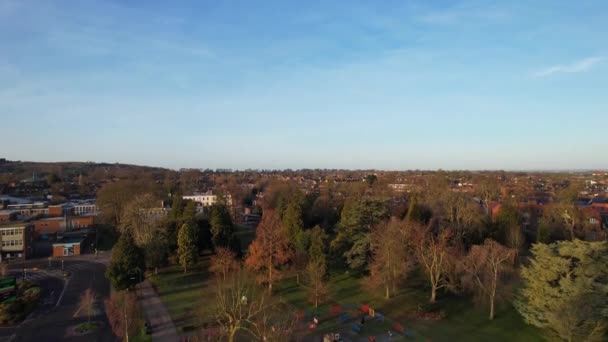 Luchtfoto Van Central Dunstable Town England Beelden Werden Vastgelegd Net — Stockvideo