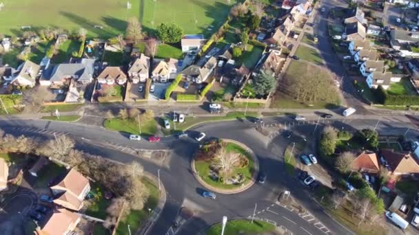 Utak Forgalom Luton Város Angliában Egy Felhős Napon Fogták Anglia — Stock videók