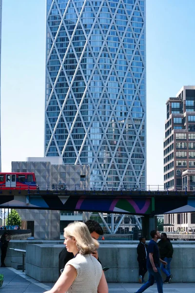 London Anglia Egyesült Királyság 2023 Június Emberek Canary Wharfnál London — Stock Fotó