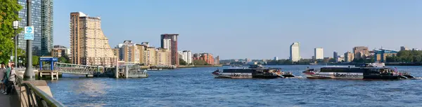 London England Storbritannien Juni 2023 Panoramautsikt Över Central River Thames — Stockfoto