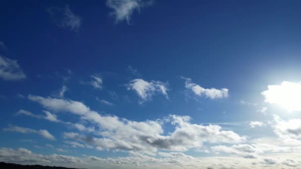 Las Mejores Imágenes Ángulo Alto Nubes Movimiento Rápido Sobre Cielo — Vídeos de Stock