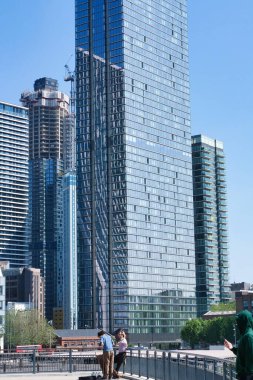 Londra, İngiltere, Birleşik Krallık - 8 Haziran 2023: Londra Canary Wharf 'taki binalar