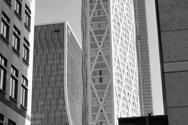 Londra, İngiltere, Birleşik Krallık - 8 Haziran 2023: Londra Canary Wharf 'taki binalar