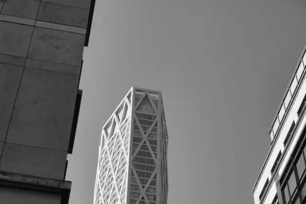 stock image London, England, United Kingdom - June 8, 2023: Buildings at Canary Wharf in London