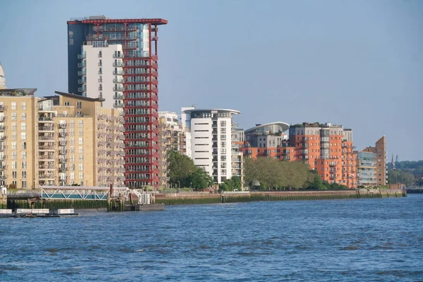 Londres Angleterre Royaume Uni Juin 2023 Tamise Canary Wharf — Photo