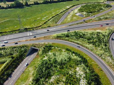 Luton, İngiltere, Birleşik Krallık - 13 Haziran 2023: Stockwood Park Panoramik Hava Görüntüsü