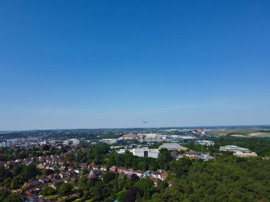 Luton, İngiltere, Birleşik Krallık - 13 Haziran 2023: Stockwood Park Panoramik Hava Görüntüsü