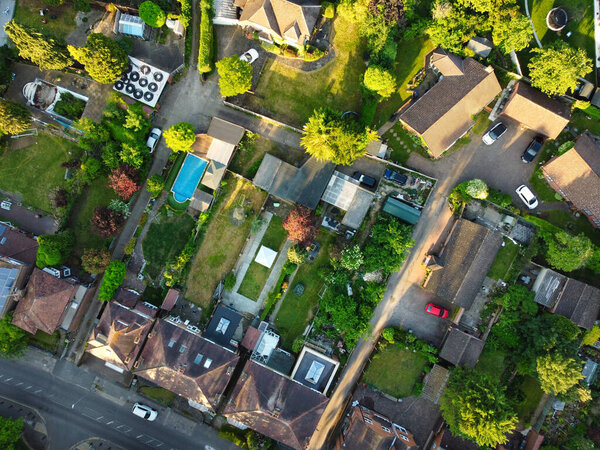 Luton, England, United Kingdom - June 13, 2023: Aerial View of Luton Town