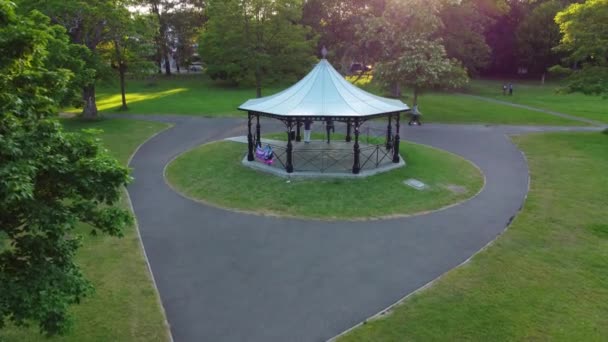 Aerial Panoramic View Luton Town England Wardown Public Park Drone — Stock video