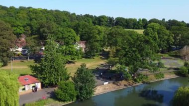 İngiltere 'nin Luton şehrinin yüksek açılı görüntüsü