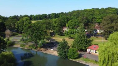 İngiltere 'nin merkez Luton şehrinin muhteşem yüksek açılı manzarası