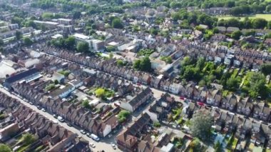 İngiltere 'nin merkez Luton şehrinin muhteşem yüksek açılı manzarası