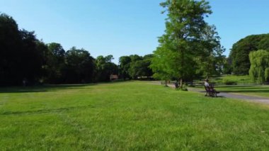 İngiltere 'nin merkez Luton şehrinin muhteşem yüksek açılı manzarası